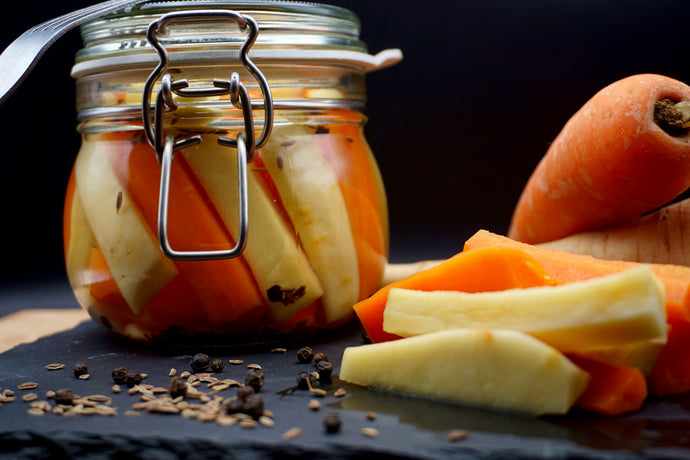 Pickled Carrots and Parsnips