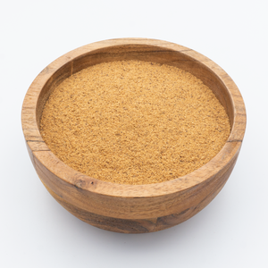 Ground nutmeg in bowl